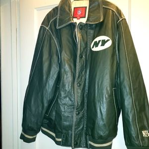 Men's  NFL New York Jets leather jacket.